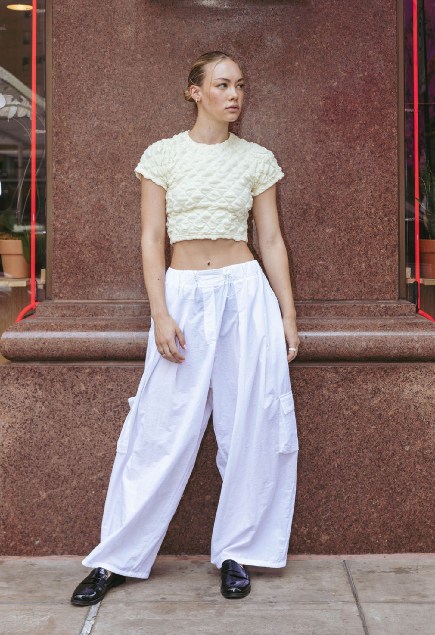 Parachute Pants in White
