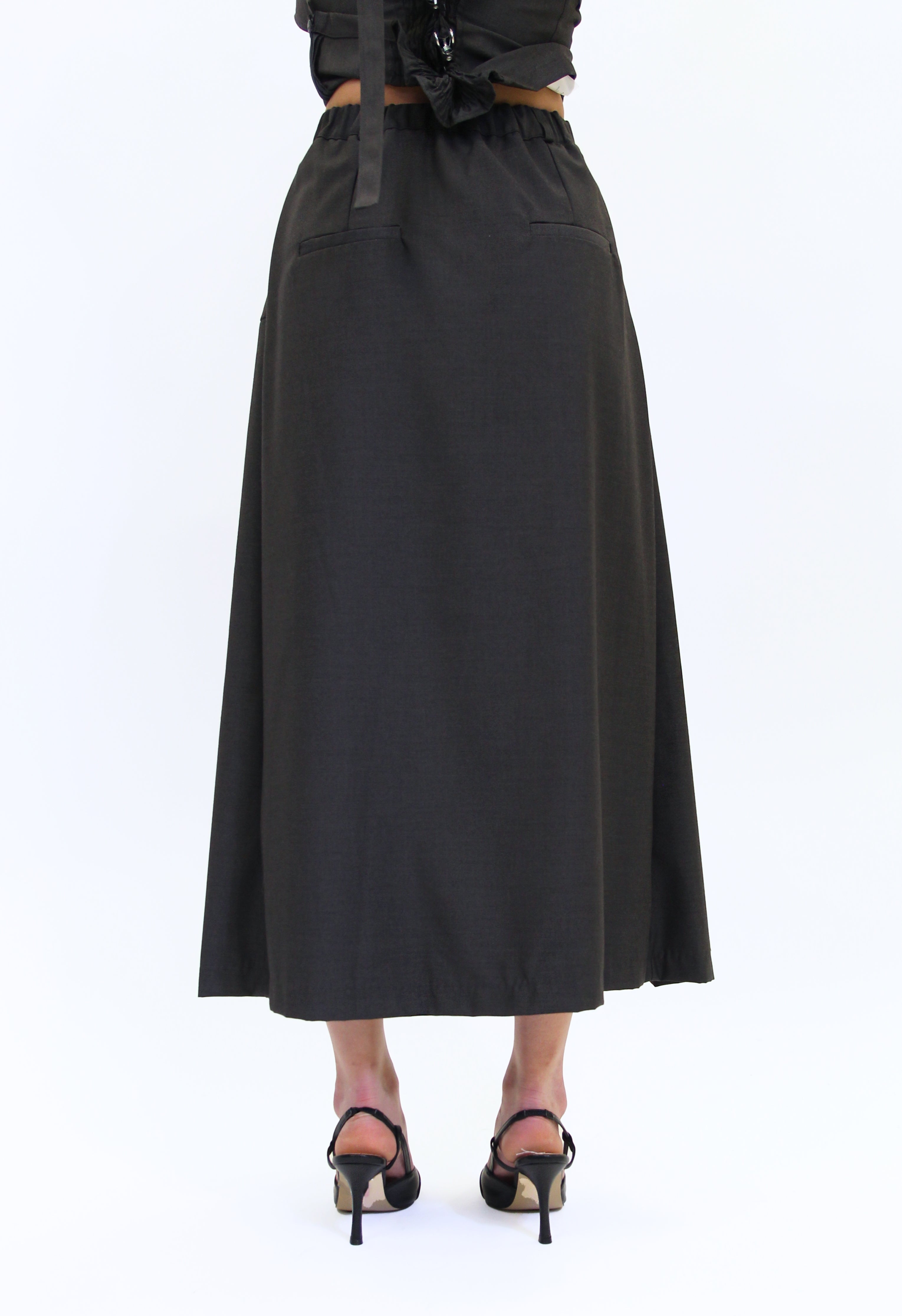 Heritage Midi Skirt in Charcoal – The NKC Store