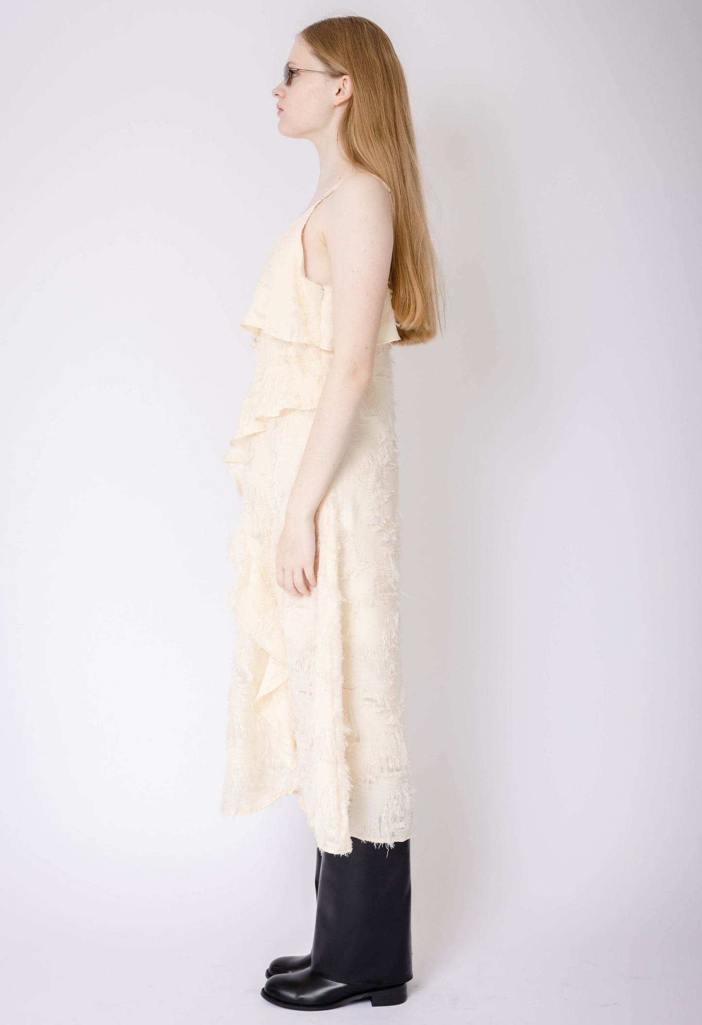 Elvina Dress in Pale Yellow