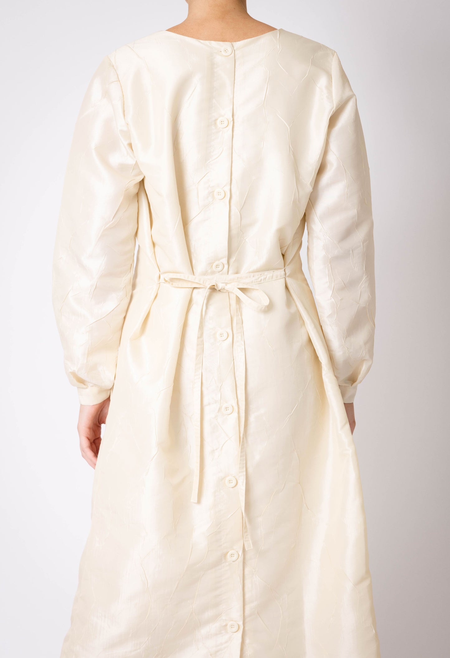 Hera Button Down Dress In Ivory