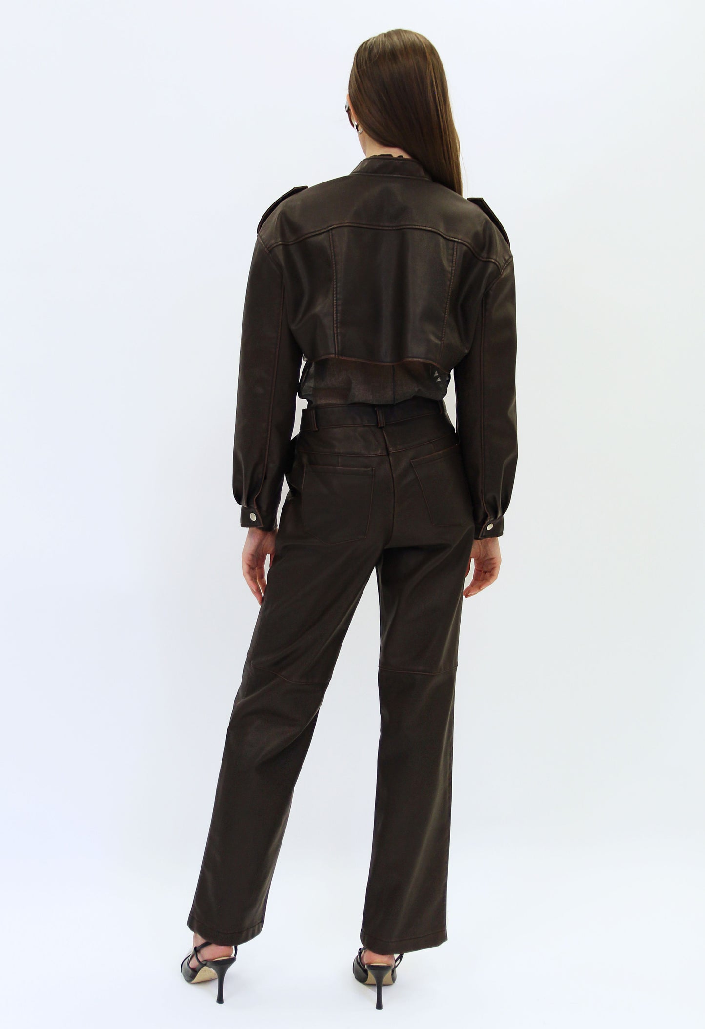 Brown Leather Pant