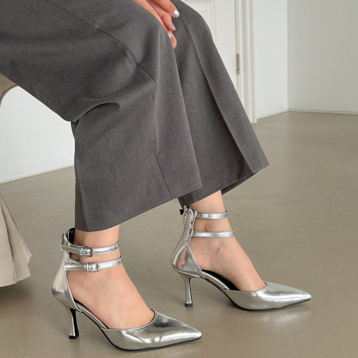 Margo Silver Heels – The NKC Store