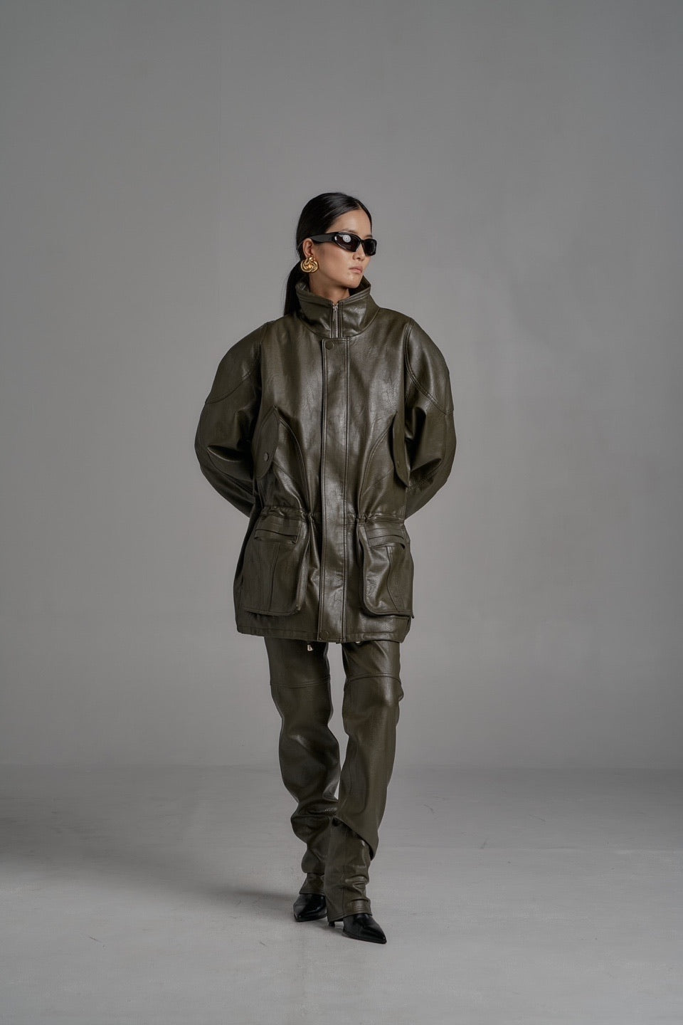 Oversized Vegan Leather Bomber – The NKC Store