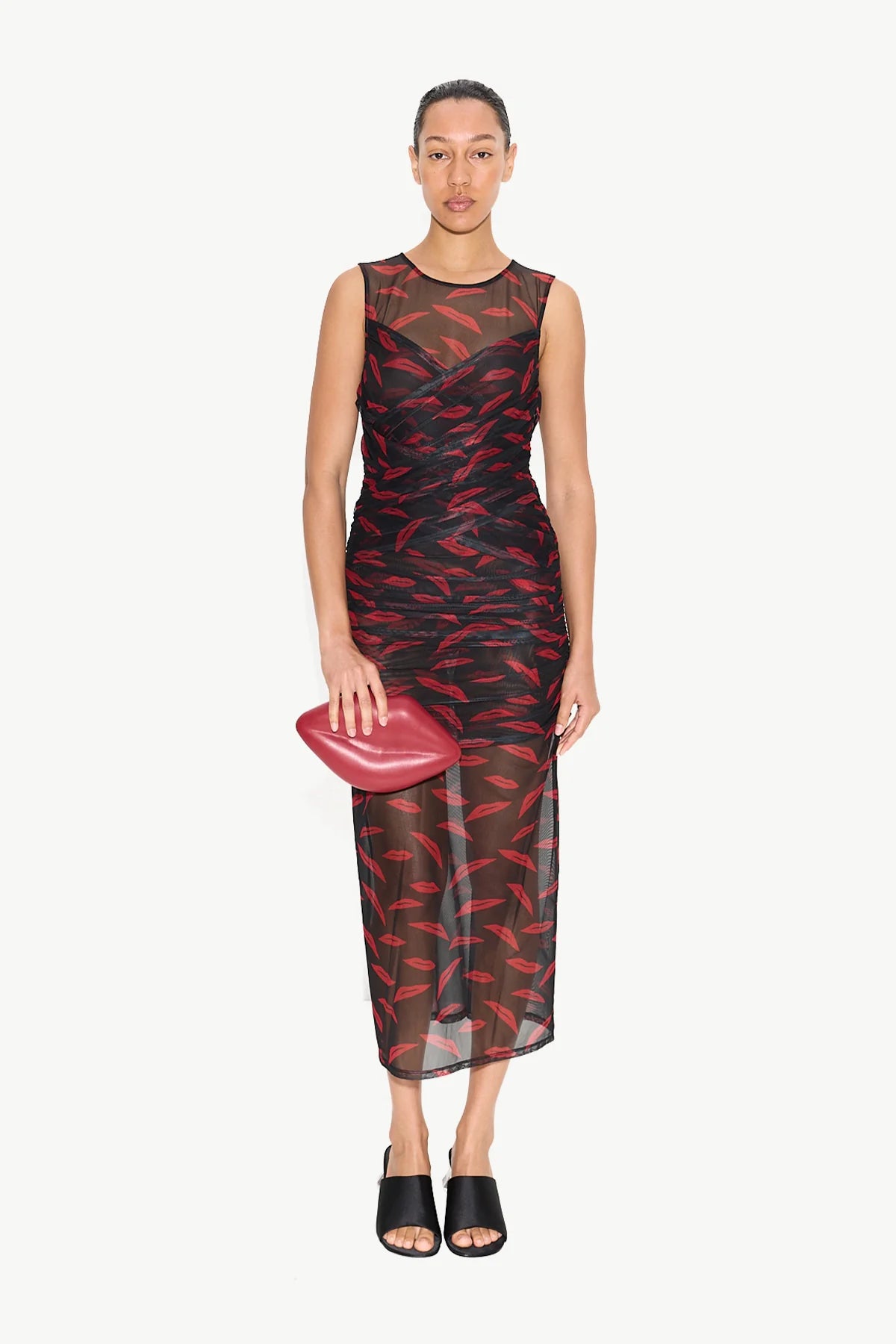 simon miller kinny mesh dress Kinny Dress in Green Plaid