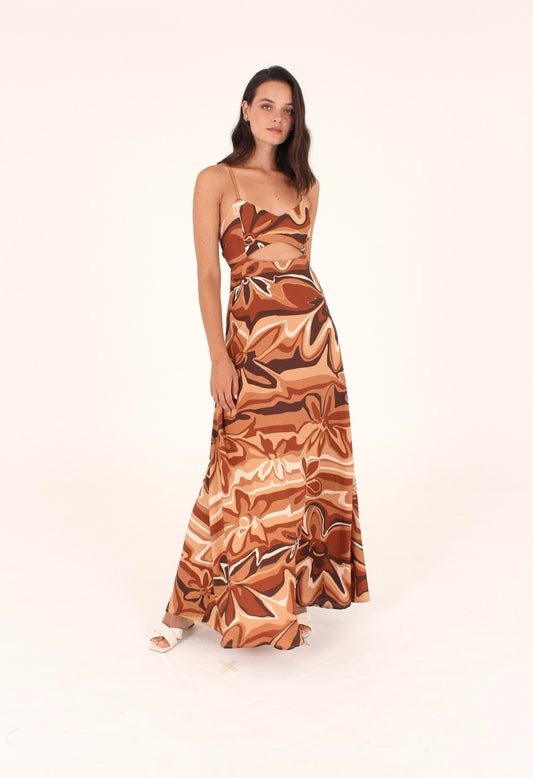 Sage Dress in Brown