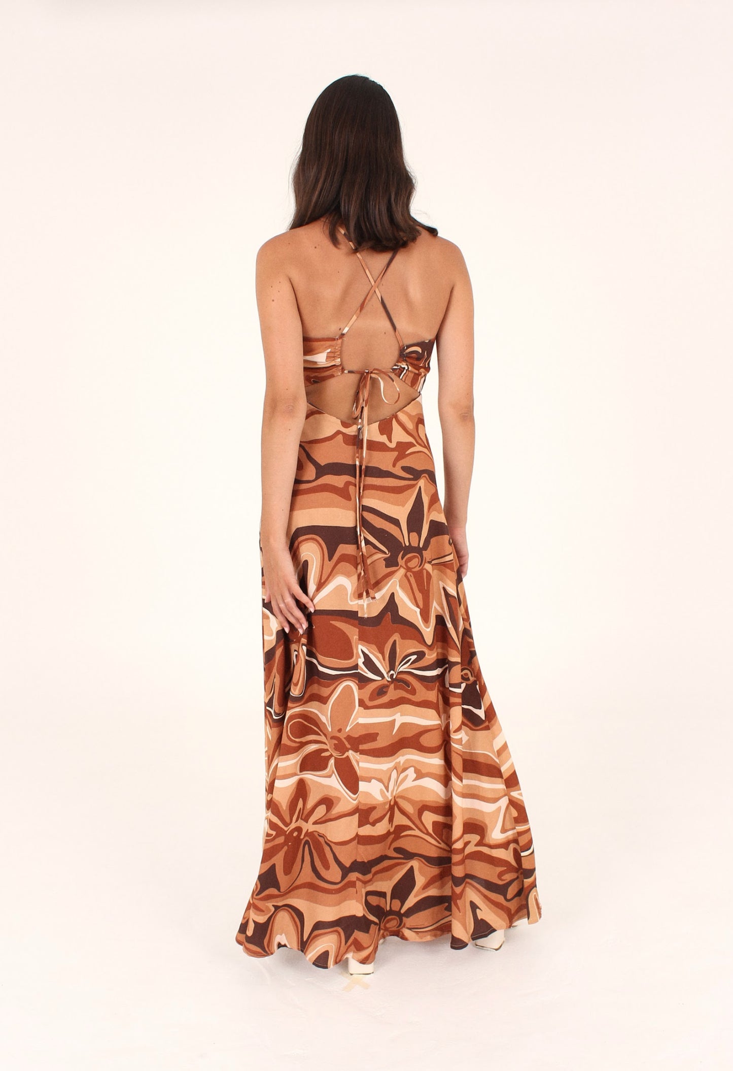 Sage Dress in Brown